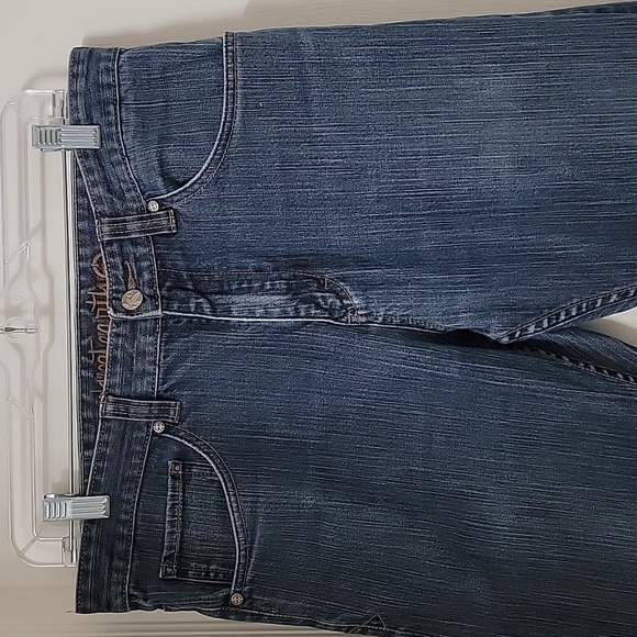 Planet Earth Size 34x32 Stretch Vintage Fit Denim Blue Jeans, Gently Used Cond. - Picture 11 of 13